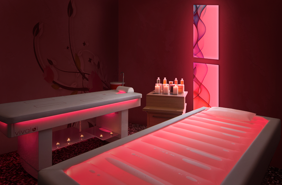 Massage bed. Спа в розовых тонах. Спа салон розовый. Спа стол. Массажная спа кушетка.
