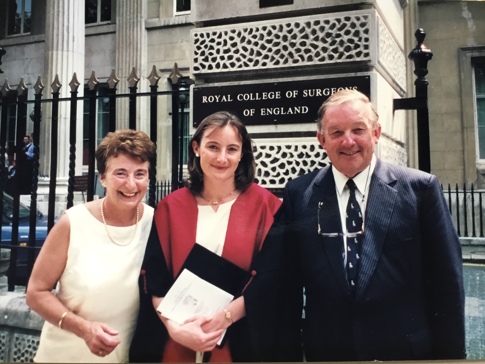 O’Brien with her parents when she qualified